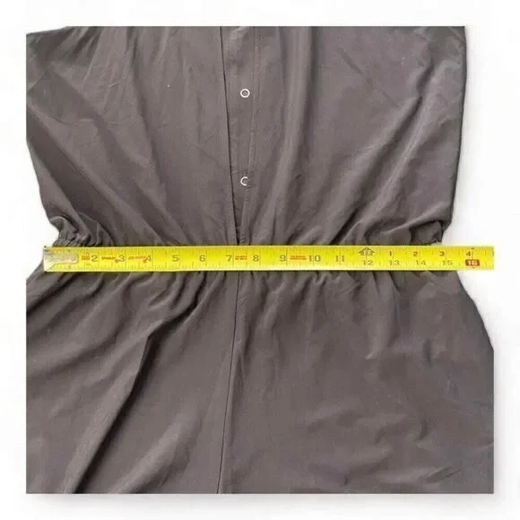 Athleta Mercer Wide Leg Cropped Halter Style Jumpsuit Back Cut Out Black 8 - Picture 9 of 12